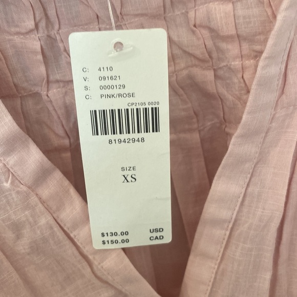 Anthropologie by Anthropologie light pink lace button NWT XS - Picture 3 of 5